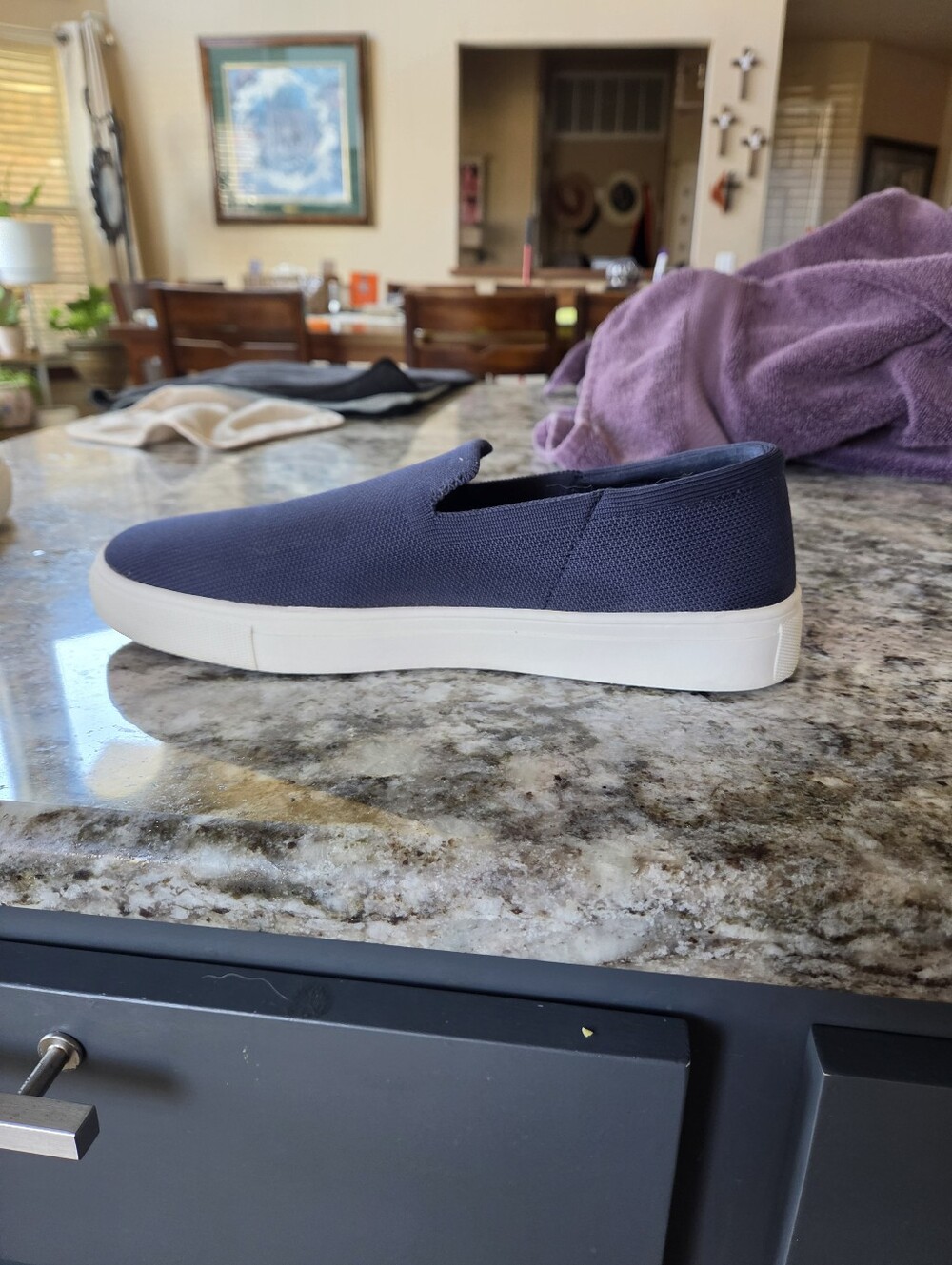 Old Navy Women's Slip-On Canvas Sneakers in Navy Blue